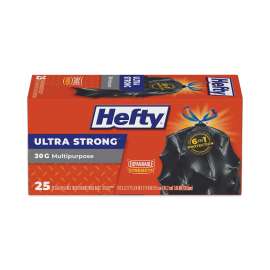 Ultra Flex Waste Bags, 30 gal, 1.05 mil, 30" x 33", Black, 25/Box
