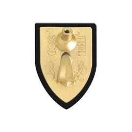 OOK 55003 Shield Hanger, 20 lb Weight Capacity, Steel, Brass