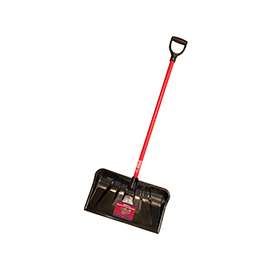BULLY Tools 92814 Snow Shovel, Plastic Blade, Fiberglass Handle, 56 in OAL