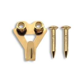 OOK 50036 Picture Hanger, 50 lb Weight Capacity, Steel, Brass