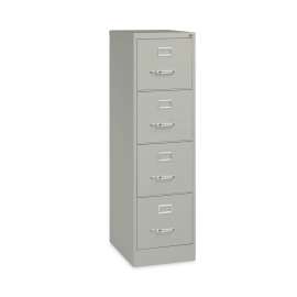 Four-Drawer Economy Vertical File, Letter-Size File Drawers, 15" x 22" x 52", Light Gray