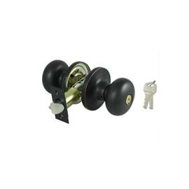 ProSource Entry Tubular Knobset, 2-3/8 - 2-3/4 In, Adjustable 6-Way Latch Bolt, 2 Screws Fasteners