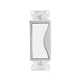 Eaton Wiring Devices ASPIRE 9501WS Rocker Switch, 120/277 V, Strap Mounting, White