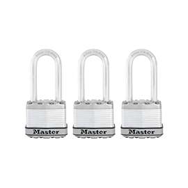 Master Lock Magnum M1XTRILH Keyed Padlock, 1-3/4 in W Body, 2 in H Shackle, Stainless Steel