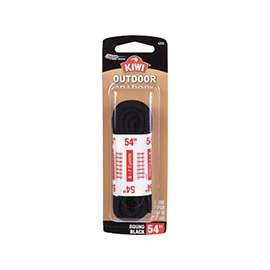 Kiwi 70445 Boot Lace, 54 in L, Braided Nylon, Black