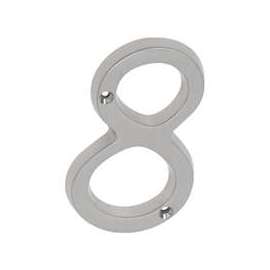 Schlage SC2-3086-619 House Number, Character 8, 4 in H Character, Nickel Character
