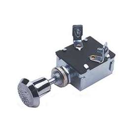 CALTERM 42200 Push/Pull Switch, 12 VDC, Nickel, Chrome