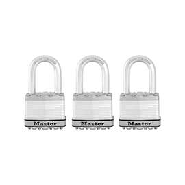 Master Lock Magnum M5XTRILF Keyed Padlock, 2 in W Body, 1-1/2 in H Shackle, Stainless Steel