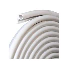 Frost King V18WH Gasket Weatherstrip, 17 ft L, 1/2 in W, Vinyl, White