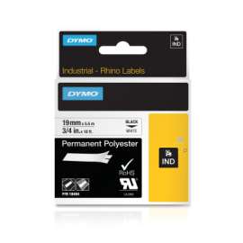 Permanent Polyester Labels, 3/4 in x 18 ft, White