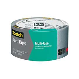 Scotch 2910-C Multi-Use Duct Tape, 10 yd L, 1.88 in W, Gray