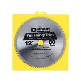 Oldham 12080TP Circular Saw Blade, 12 in Dia, Carbide Cutting Edge, 1 in Arbor