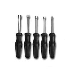 Crescent CND5SAE Nutdriver Set, Steel, Red, Chrome, 5-Piece