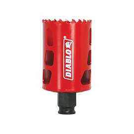 Diablo DHS1875 High Performance Hole Saw, 3/8 in Arbor, 2-3/8 in D Cutting, Bi-Metal Cutting Edge