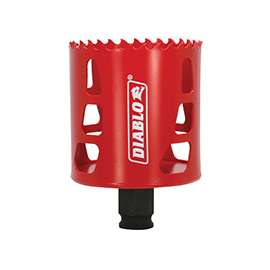 Diablo DHS2500 High Performance Hole Saw, 3/8 in Arbor, 2-3/8 in D Cutting, Bi-Metal Cutting Edge