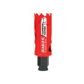 Diablo DHS1125CT High Performance GP Hole Saw, 3/8 in Arbor, 2-3/8 in D Cutting, Carbide Cutting Edge