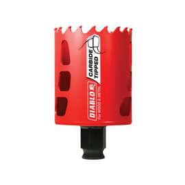 Diablo DHS2250CT High Performance GP Hole Saw, 3/8 in Arbor, 2-3/8 in D Cutting, Carbide Cutting Edge
