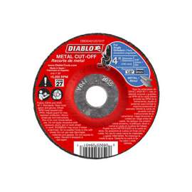 Diablo DBD040125701F Cut-Off Wheel, Aluminum Oxide, 4 in Dia