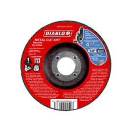 Diablo DBD045125701F Cut-Off Wheel, Aluminum Oxide, 4-1/2 in Dia