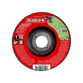 Diablo DBD045250701C Depressed Center, Type 27 Grinding Wheel, 7/8 in Arbor, Aluminum Oxide, 4-1/2 in Dia