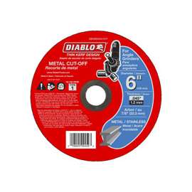 Diablo DBD060045101F Cut-Off Wheel, Aluminum Oxide, 6 in Dia