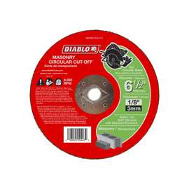 Diablo DBD065125L01C Cut-Off Wheel, Aluminum Oxide, 6-1/2 in Dia