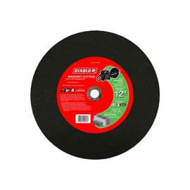 Diablo DBD120125A01C Cut-Off Wheel, Aluminum Oxide, 12 in Dia