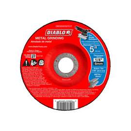 Diablo DBD050250701F Depressed Center, Type 27 Grinding Wheel, 7/8 in Arbor, Aluminum Oxide, 5 in Dia