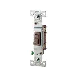 Eaton Wiring Devices 1301-7B Toggle Switch, 120 V, Wall Mounting, Polycarbonate, Brown