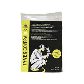 Trimaco 14121 Professional Painter's Coverall, M, Zipper Closure, Tyvek, White