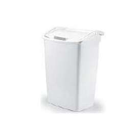 Rubbermaid 2803 Series FG280300WHT Waste Basket, 45 qt Capacity, Polyethylene, White