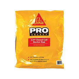 Sika 108130 Backer Rod, 20 ft L, 3/4 in Dia
