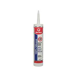 Red Devil 0117CA Silicone Sealant, White, 9 oz Cartridge