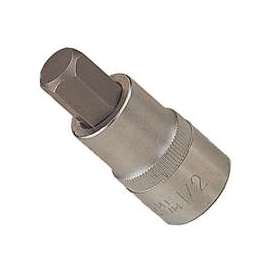 Vulcan Bit Socket, 1/2 In, 1/2 In Hex Drive, Chrome Vanadium Steel, Chrome