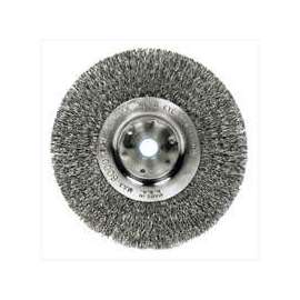 Weiler 36407 Wire Wheel Brush, 5/8 to 1/2 in Arbor/Shank, 6 in Dia