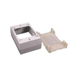 Legrand Wiremold CordMate II C53 Datacom Box, 1-Gang, Plastic, White
