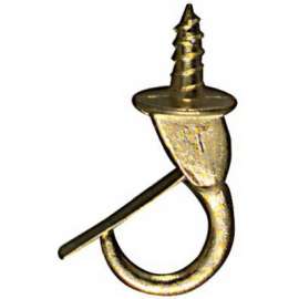 2PK 7/8" BRS Cup Hook