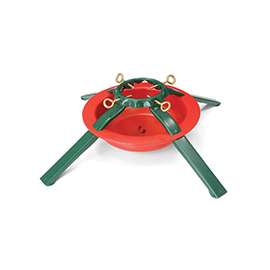 Hometown Holidays Christmas Tree Stand, Steel, Red/Green