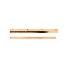 Defender Security U 9514 Entry Door Latch Shield, 12 in L, Steel, Brass