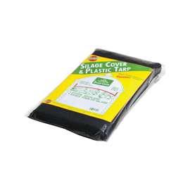 Warp's SSC-24 Tarpaulin, 24 ft L, 24 ft W, 3 mil Thick, Black
