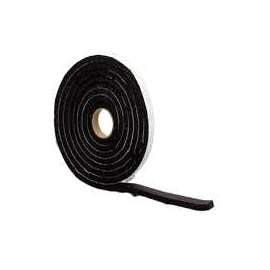 M-D 06593 Premium Weatherstrip Tape, 10 ft L, 3/4 in W, Rubber, Black