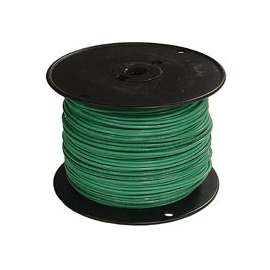 Southwire 14GRN-SOLX500 Solid Building Wire, 14 AWG, 500 ft L, Green Nylon Sheath