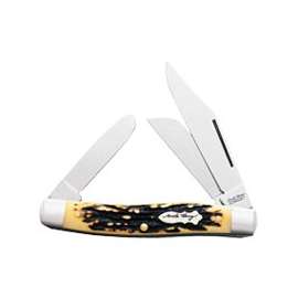 Uncle Henry 885UH Folding Pocket Knife, 3 in L Blade, 3-Blade