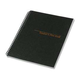 Teacher's Plan Book, 40-Week Period, 11 x 8-1/2, Black, 112 Pages