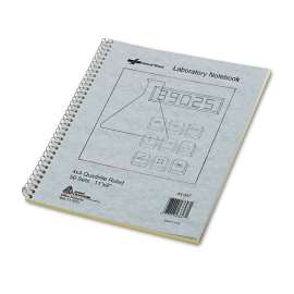 Duplicate Laboratory Notebooks, 4 sq/in Quadrille Rule, 11 x 9, Assorted Sheet Colors, 100 Pages