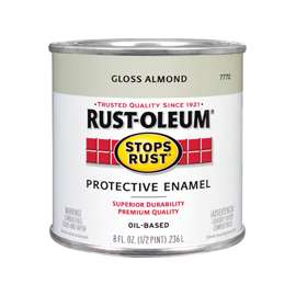 RUST-OLEUM STOPS RUST 7770730 Protective Enamel, Almond, Gloss, 0.5 pt Can