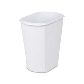 Sterilite 10518006 Waste Basket, 3 gal Capacity, Rectangular, White