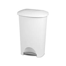 Sterilite 10968004 Waste Basket, 11 gal Capacity, Plastic, White