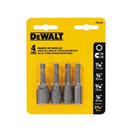 DeWALT DW2229 Magnetic Nut Driver Set, Steel, 4-Piece, For Power Drill