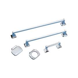Boston Harbor Bath Accessories Set, Durable Metal, Chrome Plated